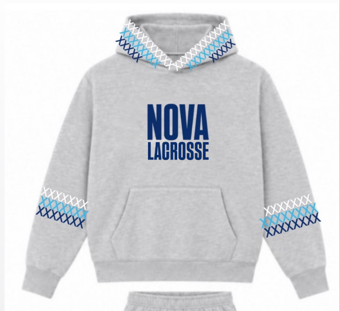 NOVA LACROSSE GRAY HOODIE