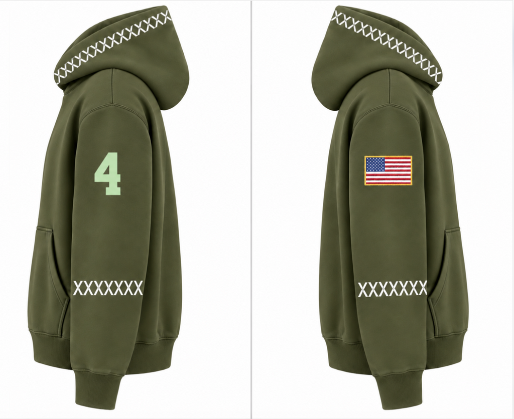 GREEN ARMY LACROSSE HOODIE