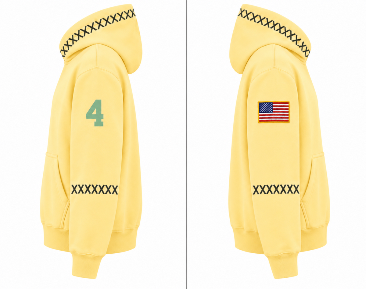 YELLOW ARMY LACROSSE HOODIE