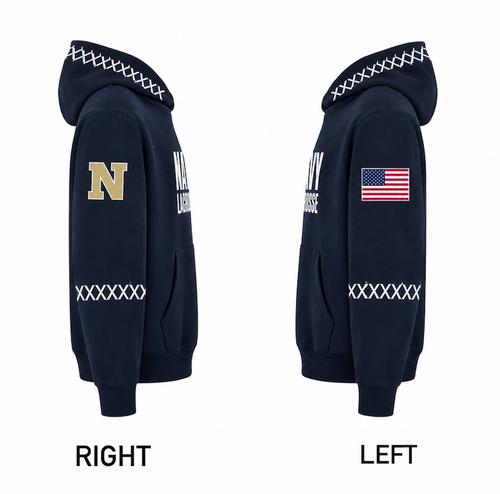 NAVY LACROSSE HOODIE